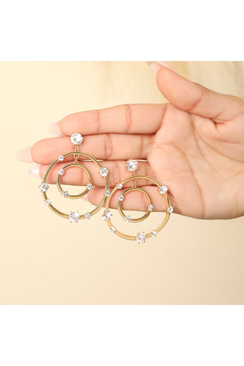 Orbital Crystal Drop Earrings, Alternate, color, Gold