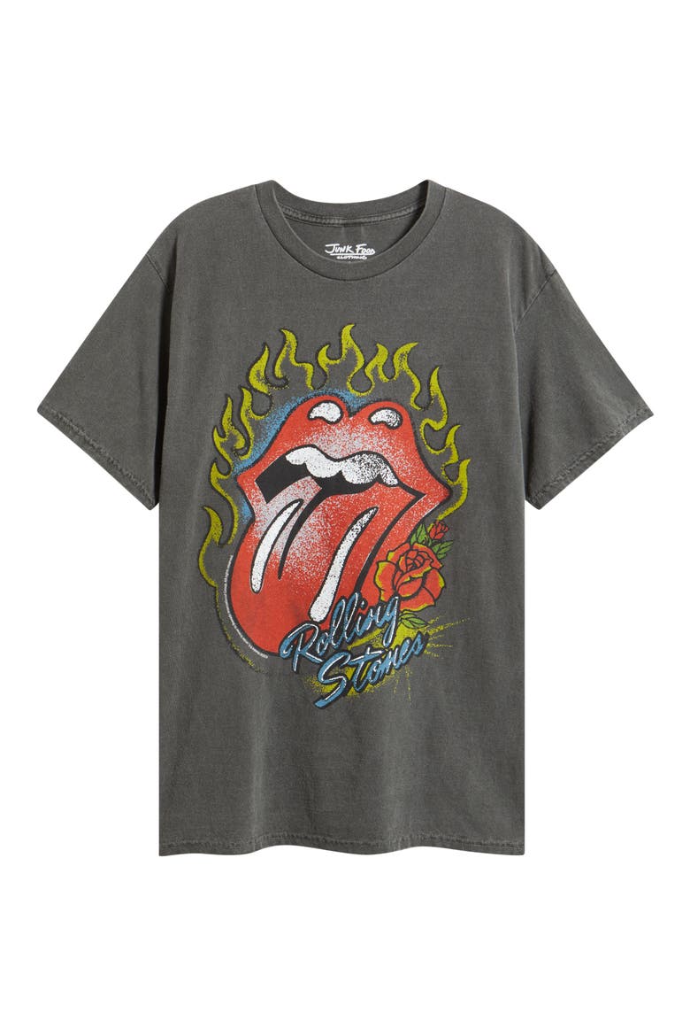 Rolling Stones Flaming Hot Lips Graphic T-Shirt, Alternate, color, VINTAGE BLACK