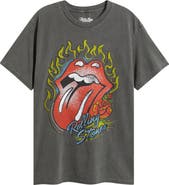 Junk Food Rolling Stones Flaming Hot Lips Graphic T-Shirt