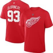 FANATICS Men's Fanatics Alex DeBrincat Red Detroit Red Wings Authentic Stack Name & Number T-Shirt
