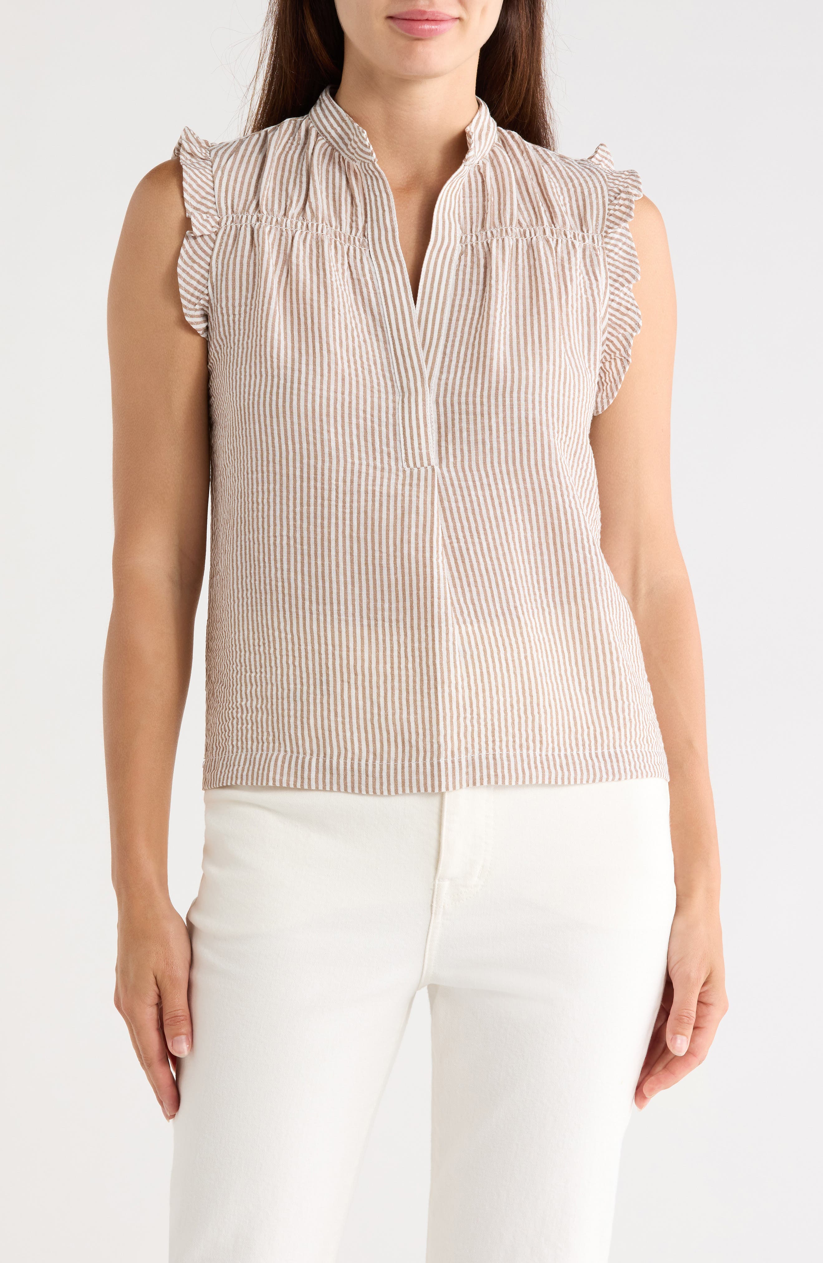 Ruffle Sleeveless Top