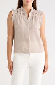 MAX STUDIO Ruffle Sleeveless Top