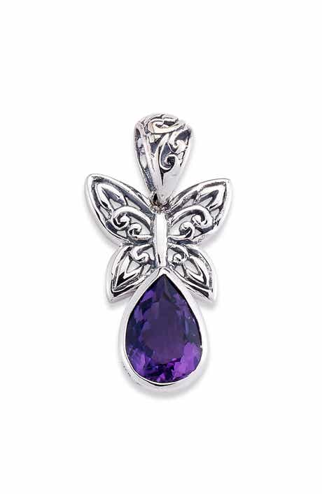 SAMUEL B. Amethyst Butterfly Pendant