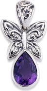 SAMUEL B. Amethyst Butterfly Pendant