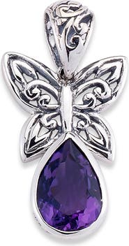 SAMUEL B. Amethyst Butterfly Pendant