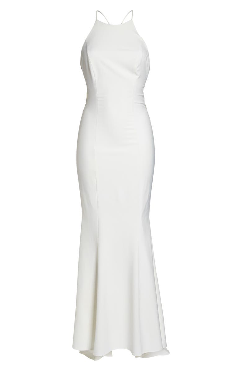 Jarlo Zoe Ruffle Back Gown, Alternate, color, 