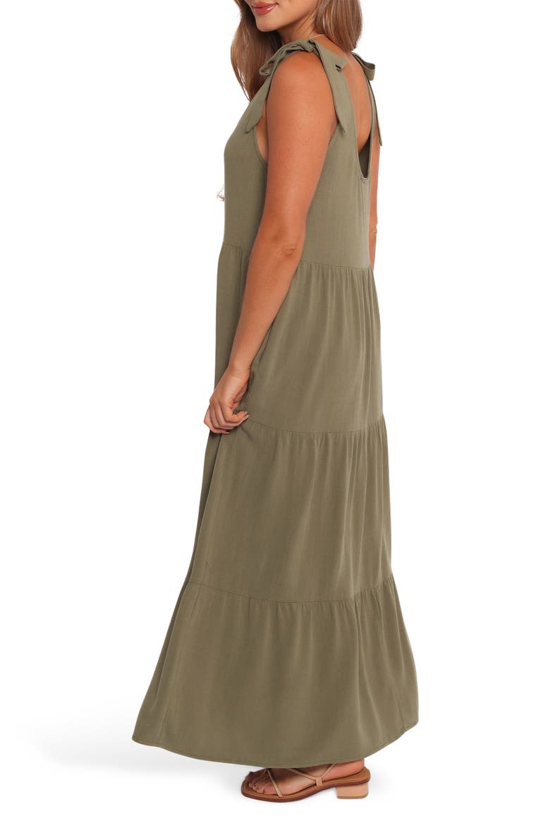 Marcy Linen Midi Dress, Alternate, color, OLIVE