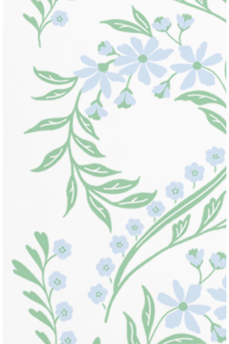 Green Floral Pillow in Bluebonnet, Alternate, color, Green
