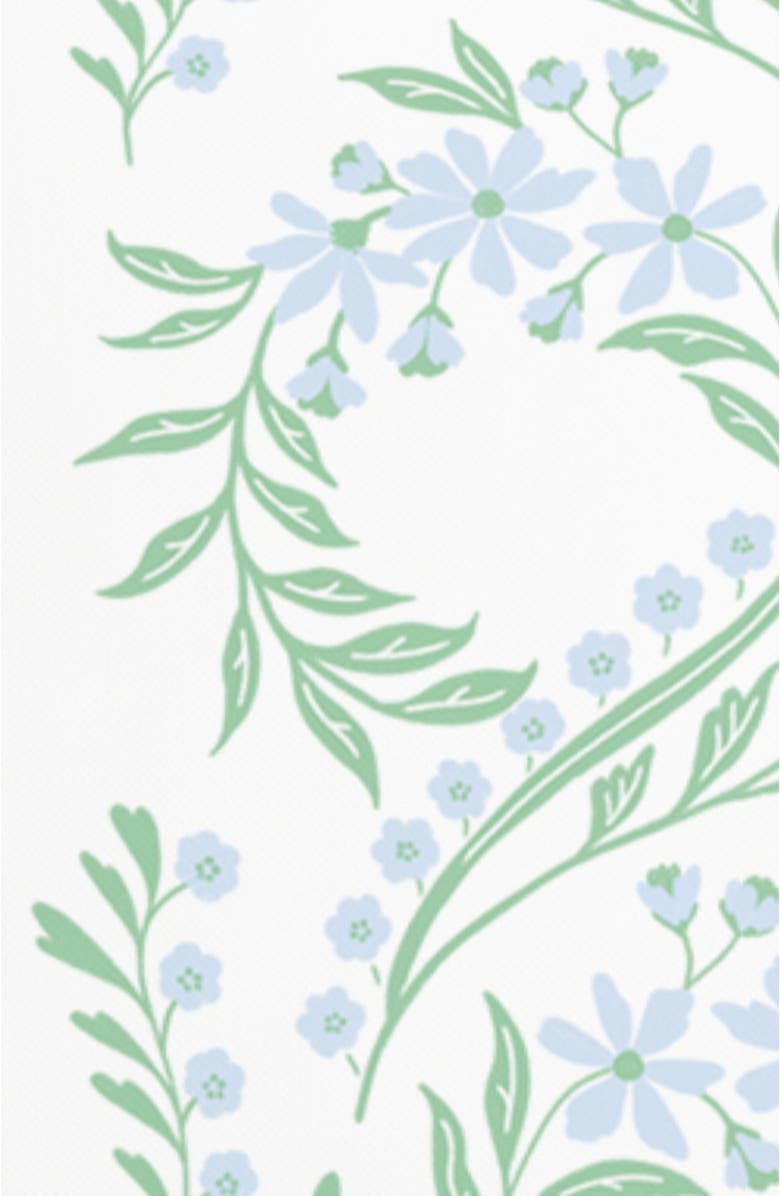 Winterborne Decor Green Floral Pillow in Bluebonnet, Alternate, color, Green