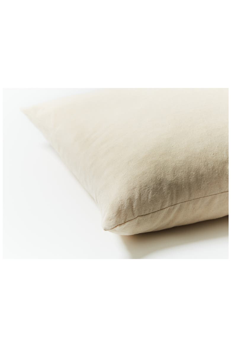 Organic Cotton Latex Throw Pillow, Alternate, color, UNDYED