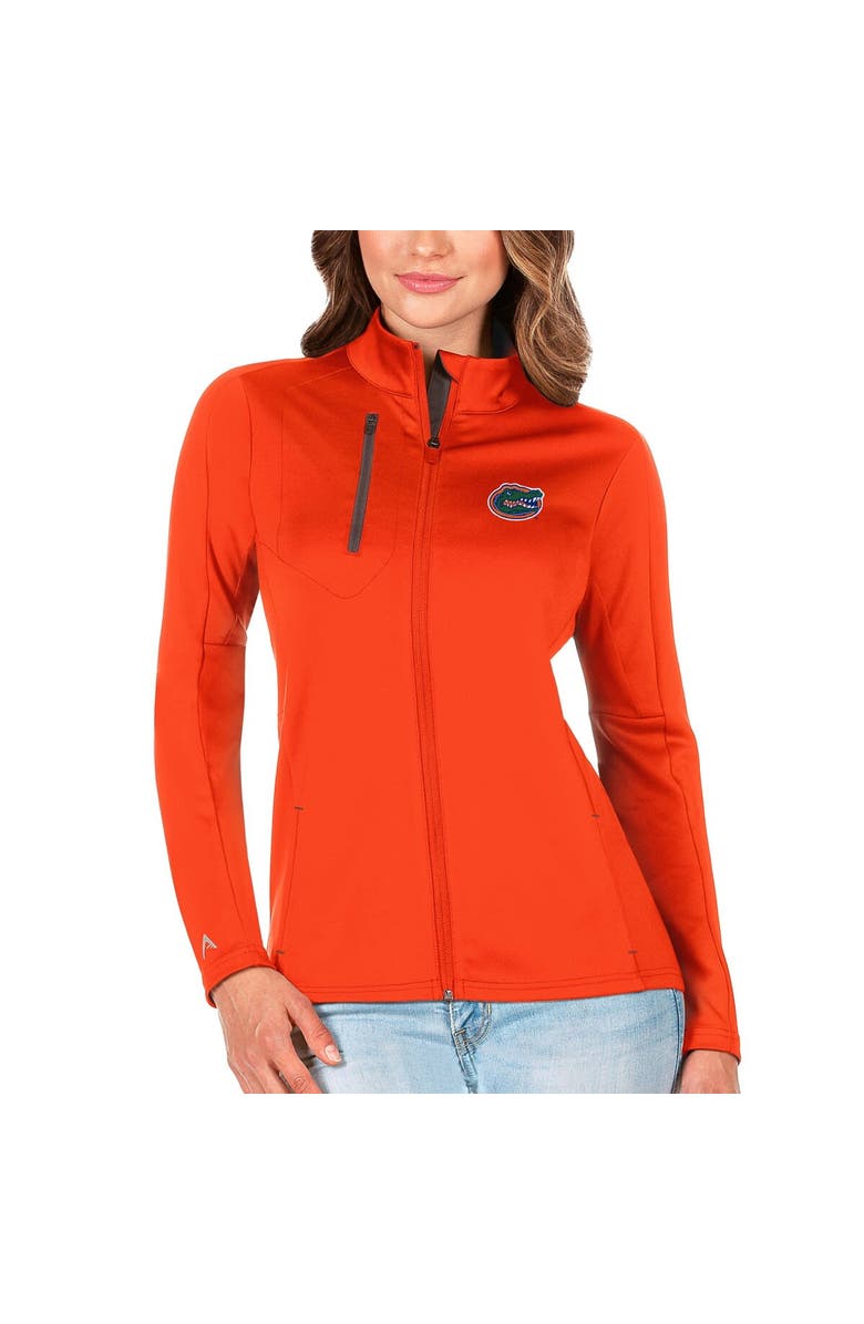 ANTIGUA Women's Antigua Orange/Charcoal Florida Gators Generation Full-Zip Jacket, Main, color, 