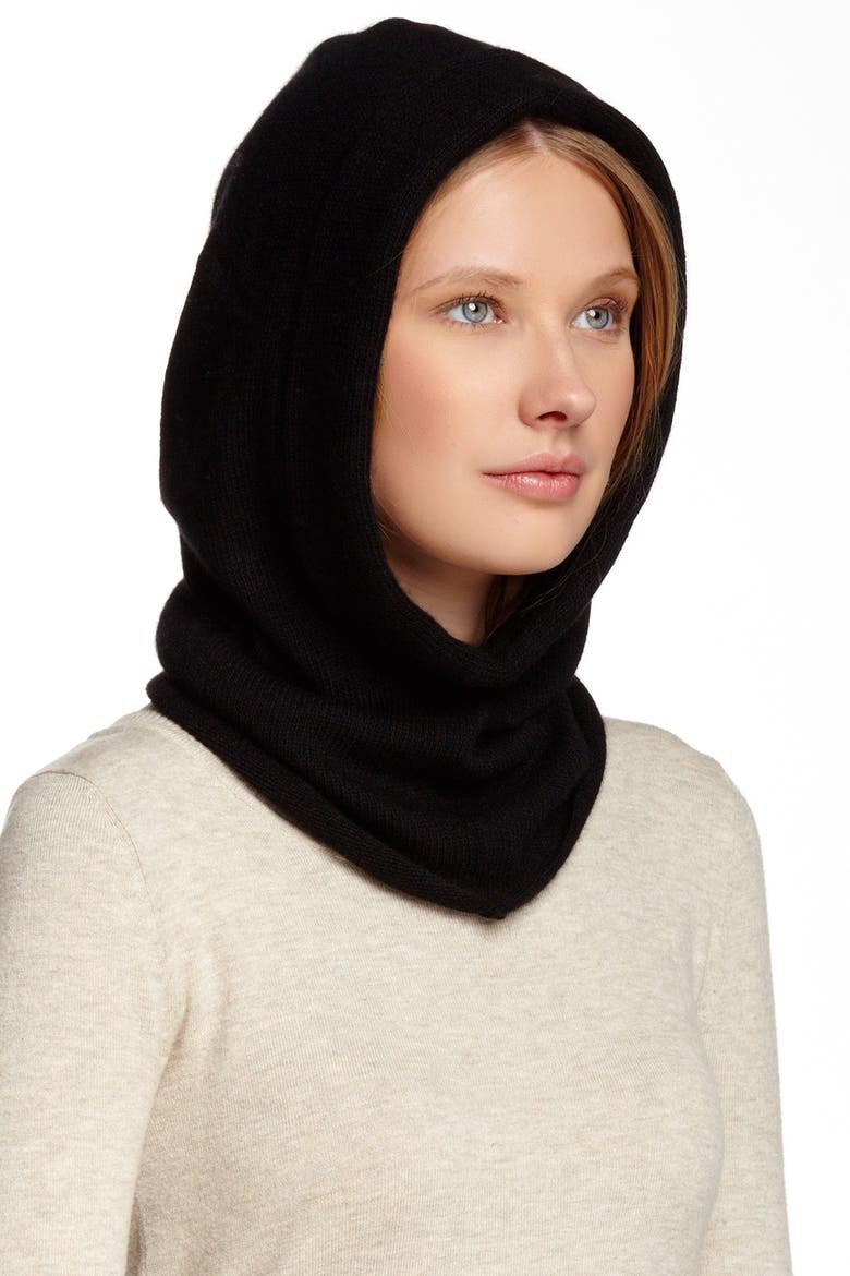Cashmere Snood - Unisex, Alternate, color, BLACK
