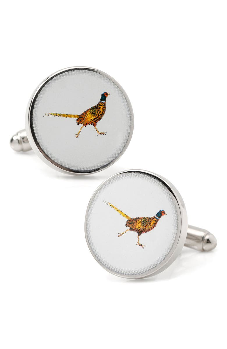 Cufflinks, Inc. Pheasant Bird Cuff Links, Main, color, White