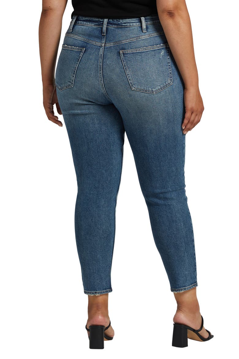 Super High Waist Ankle Tapered Mom Jeans, Alternate, color, INDIGO