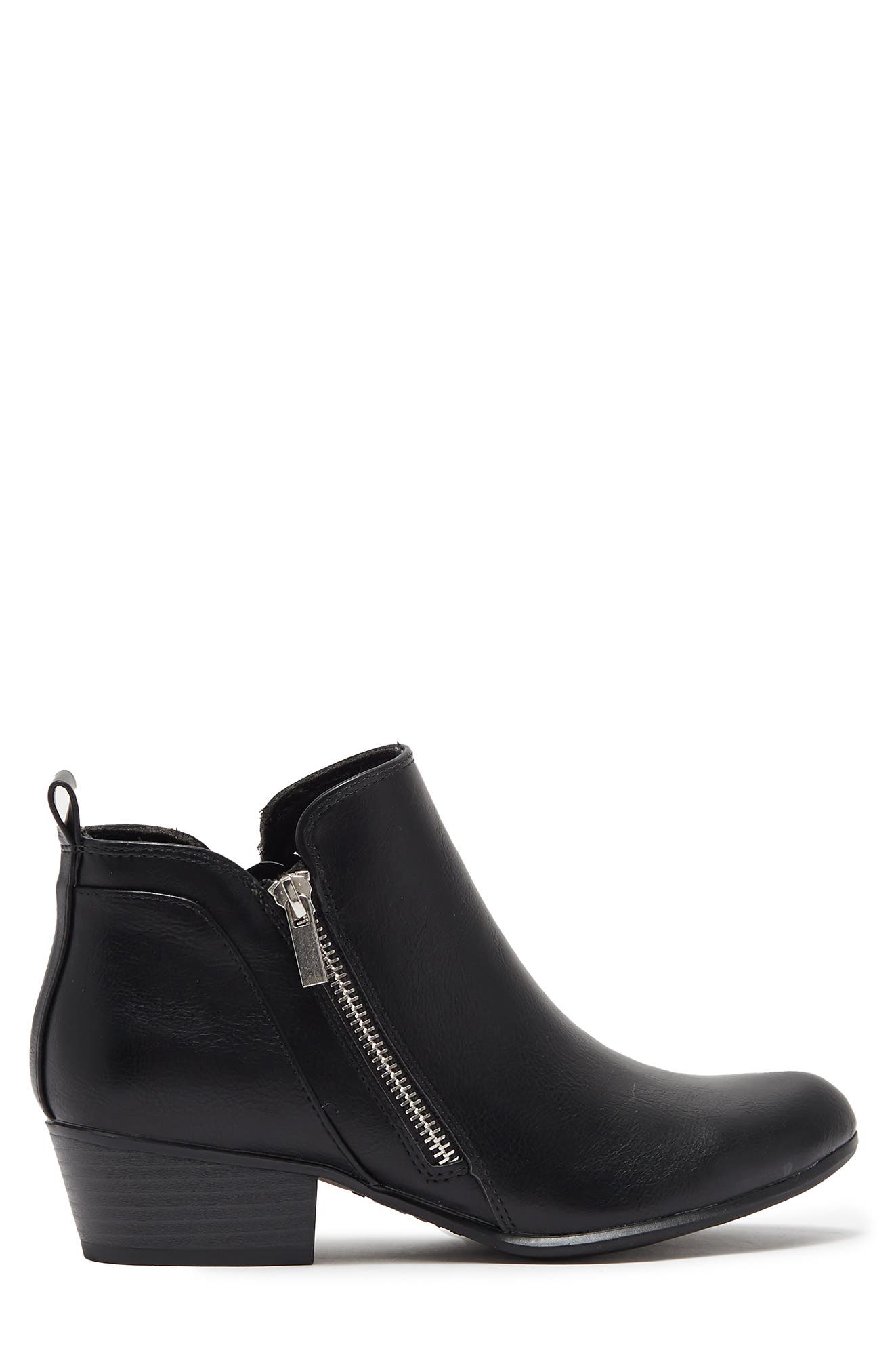 Timber Block Heel Ankle Bootie, Alternate, color, BLACK PU