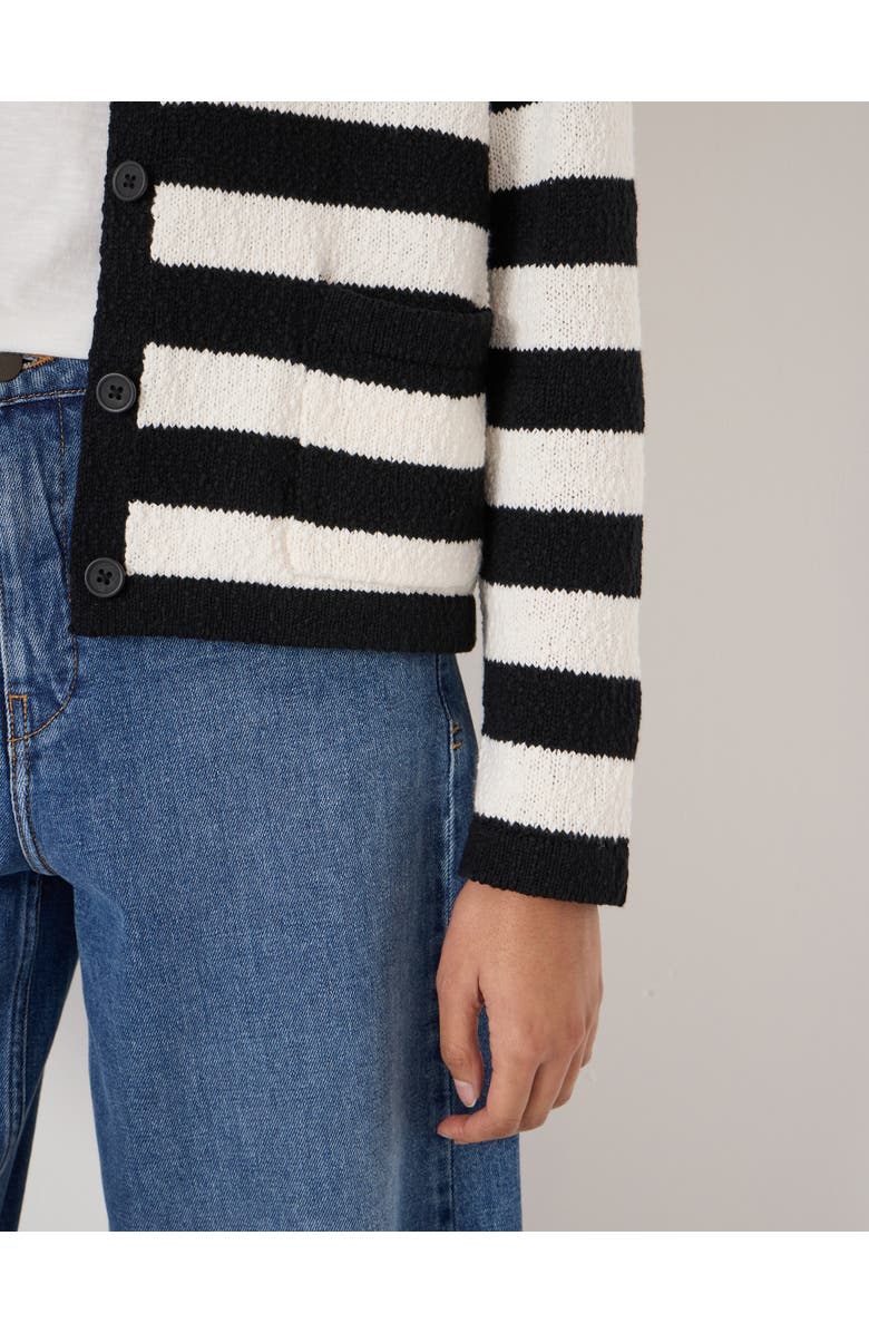 Hush Tess Textured Cotton Blend Cardigan, Alternate, color, Black