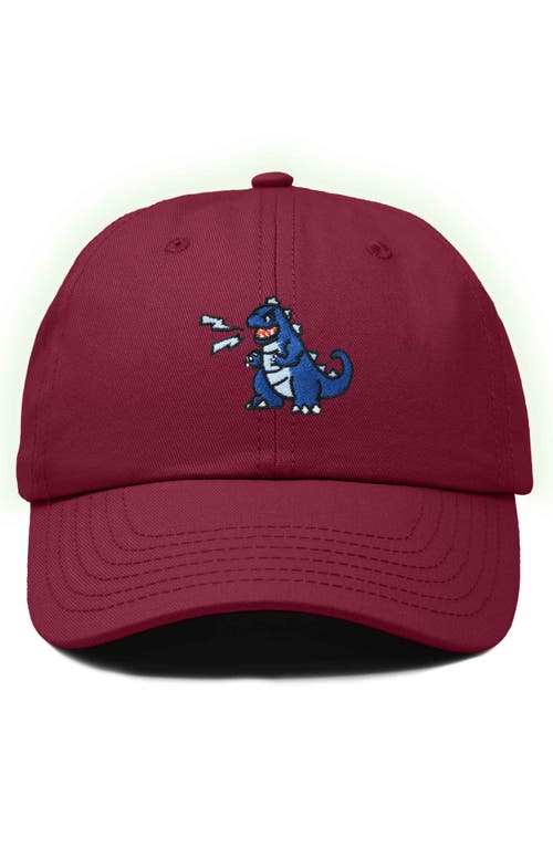Dalix Big Lizard Cap In Maroon