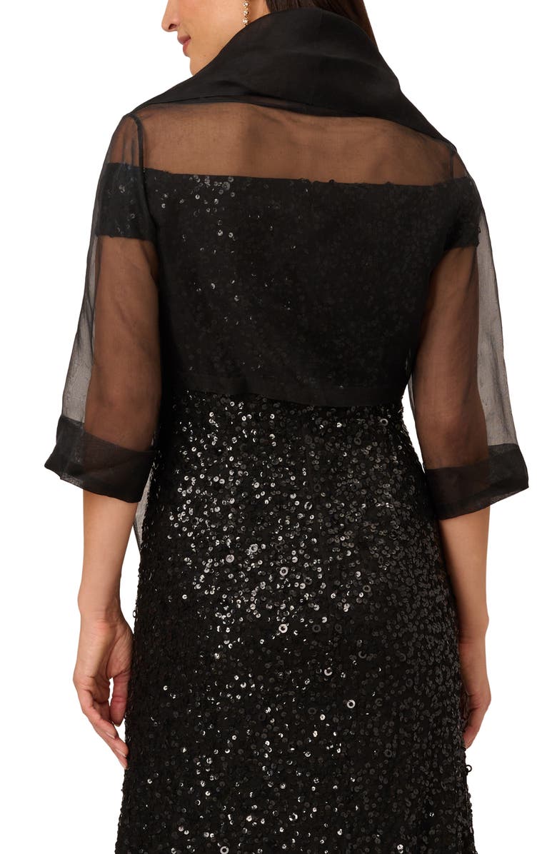 Adrianna Papell Organza Wrap Jacket, Alternate, color,