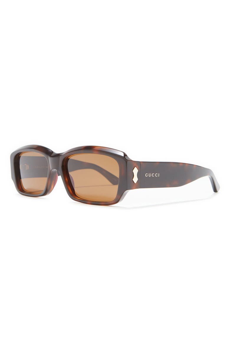 Gucci 58mm Rectangle Sunglasses, Alternate, color,