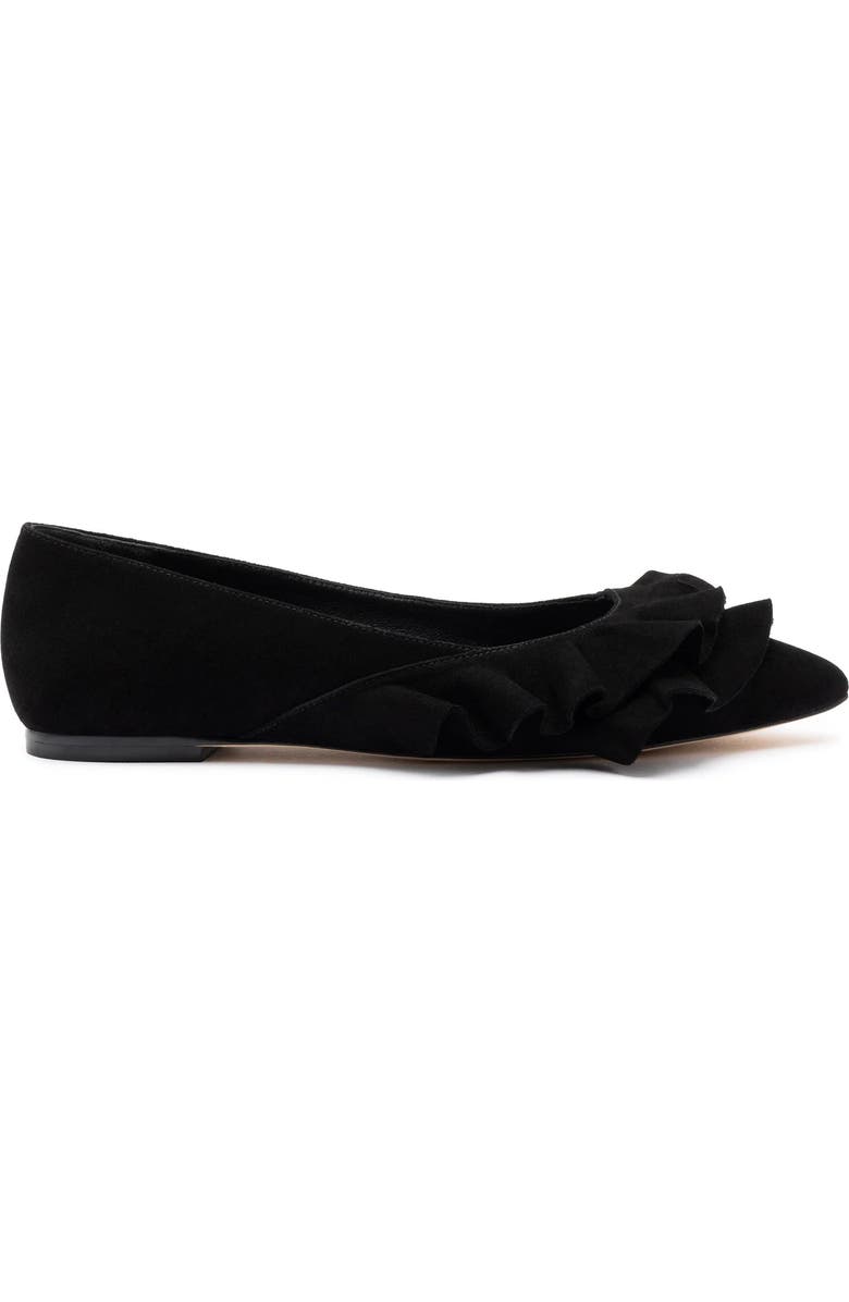 Larroudé Lee Ruffle Flat, Main, color,