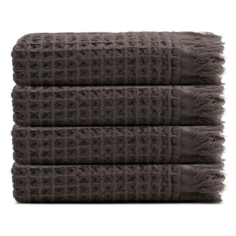 Waffle Turkish Cotton Kitchen & Guest Towel - Set of 4
