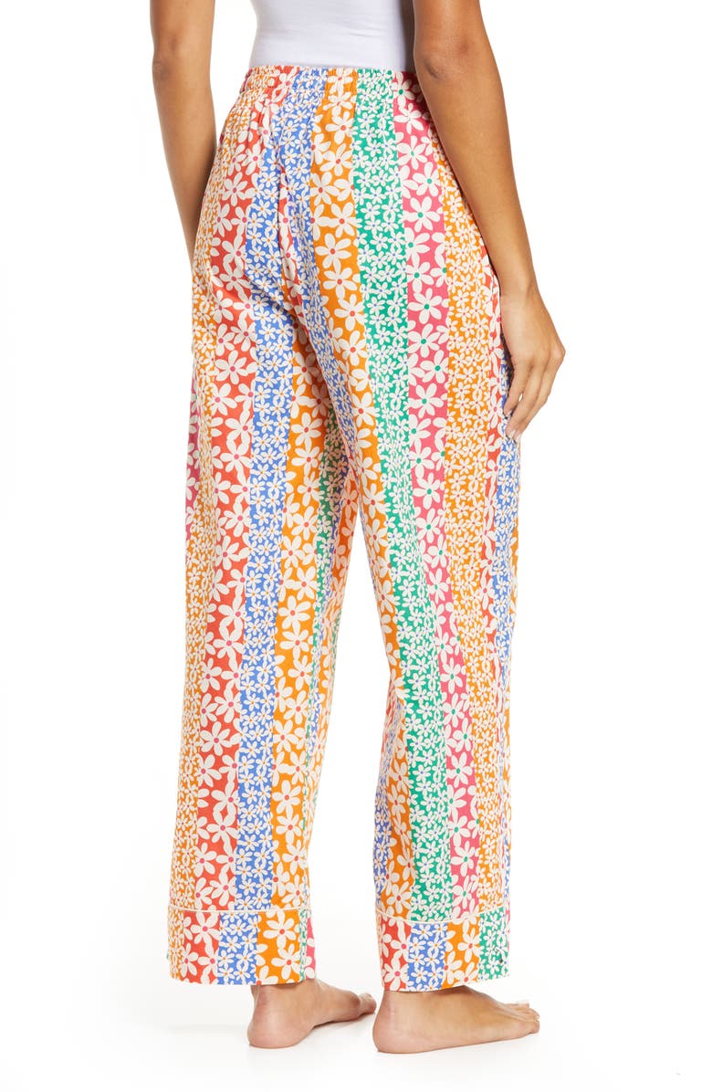 ban.do Floral Print Leisure Pants, Alternate, color, 