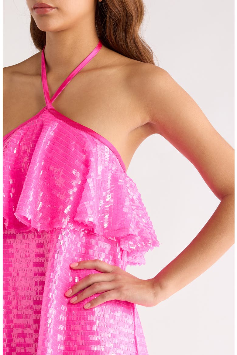 Liviana Sequin Shift Minidress, Alternate, color, FUCHSIA