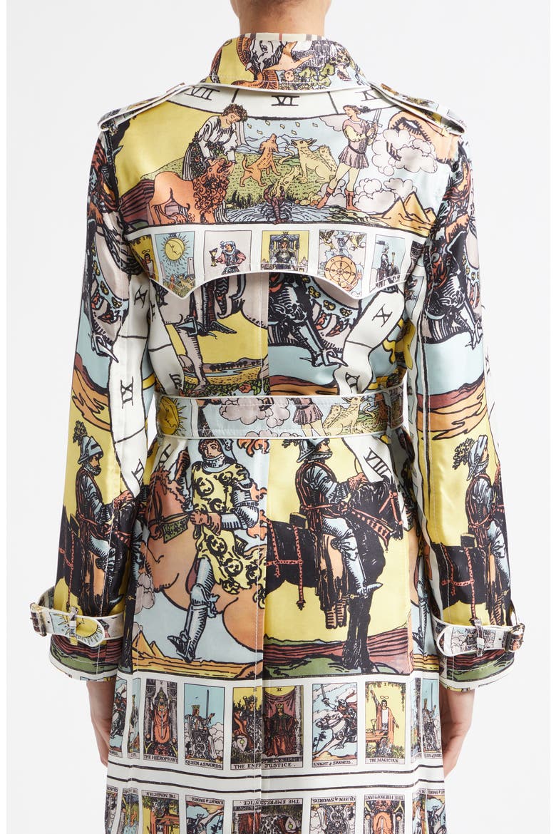 Foxfield Silk Trench Coat, Alternate, color, SEASIDE BLUE