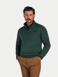 Raging Bull Quarter Zip Cashmere Blend Sweater
