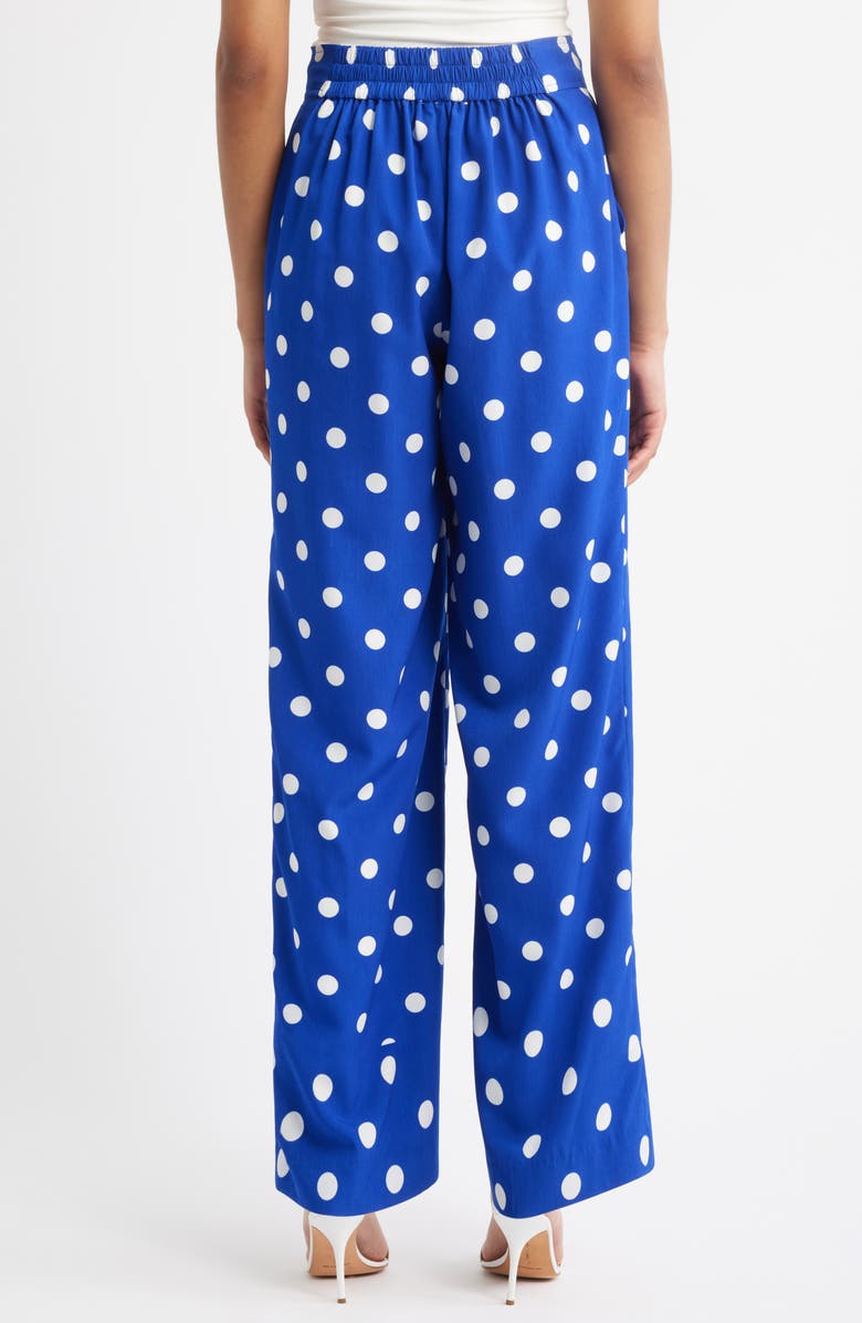 Anne Klein Abstract Print High Waist Pull-On Wide Leg Pants, Alternate, color, 