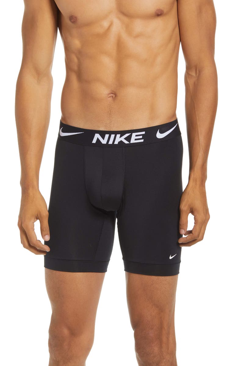 Nike 3-Pack Long Boxer Briefs, Main, color, Black/Black/Black