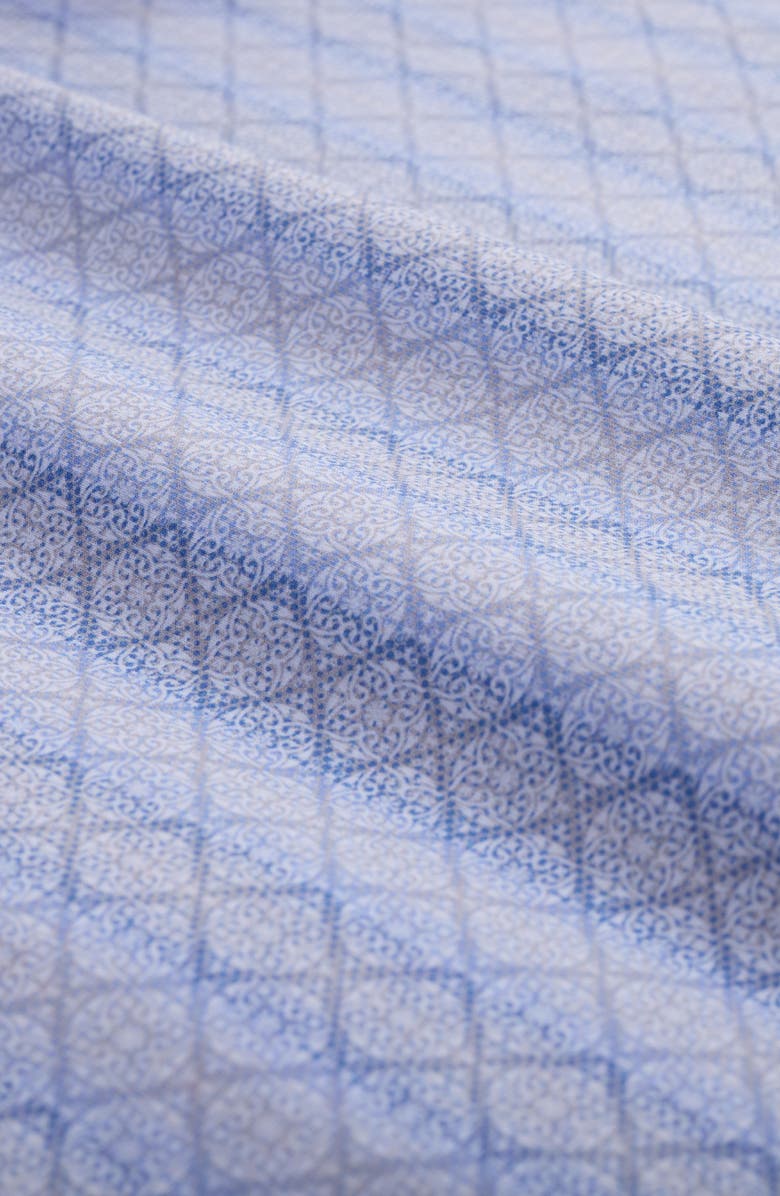 Bugatchi James OoohCotton<sup>®</sup> Mosaic Print Button-Up Shirt, Alternate, color, Sand