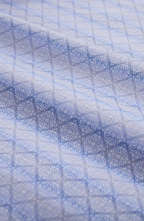 Bugatchi James Ooohcotton® Mosaic Print Button-up Shirt In Blue