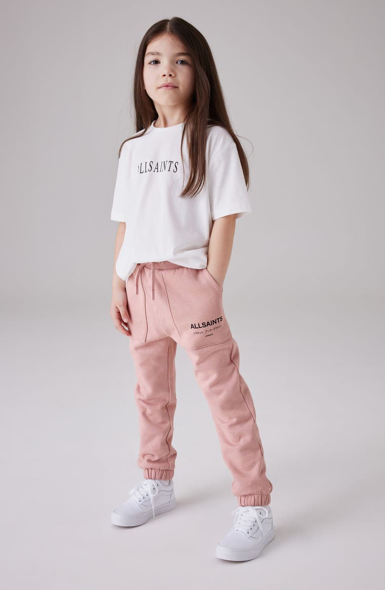 smALLSAINTS by ALLSAINTS Kids' Underground Logo Cotton Joggers, Alternate, color, Pink