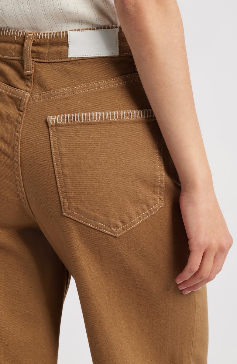 Rails Getty High Waist Crop Wide Leg Jeans, Alternate, color, Safari Embroidered