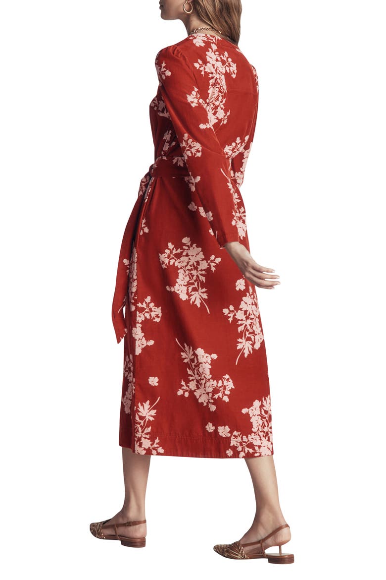 Louise Corduroy Midi Shirtdress, Alternate, color, ARABIAN SPICE, FLECKED BUNCH