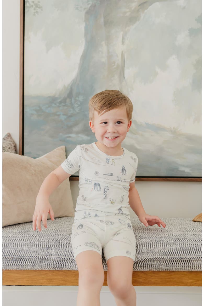 Tatooine Fitted Two-Piece Short Pajamas, Alternate, color, TATOOINE