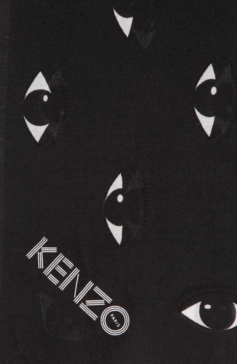 KENZO Multi Eyes Square Modal & Silk Scarf, Alternate, color,