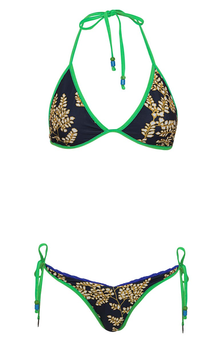 Maaji Cobalt Blue Celestina Reversible Triangle Bikini Top, Alternate, color, Blue