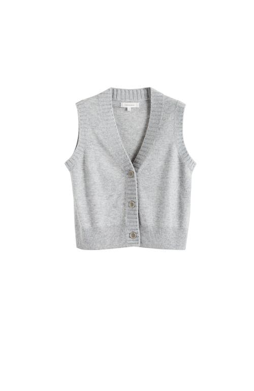 Chinti & Parker Wool And Cashmere Blend Knit V Neck Waistcoat In Grey