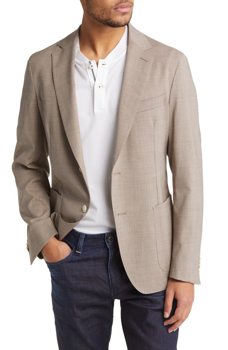 BOSS Hanry Virgin Wool Sport Coat, Main, color, Light Beige