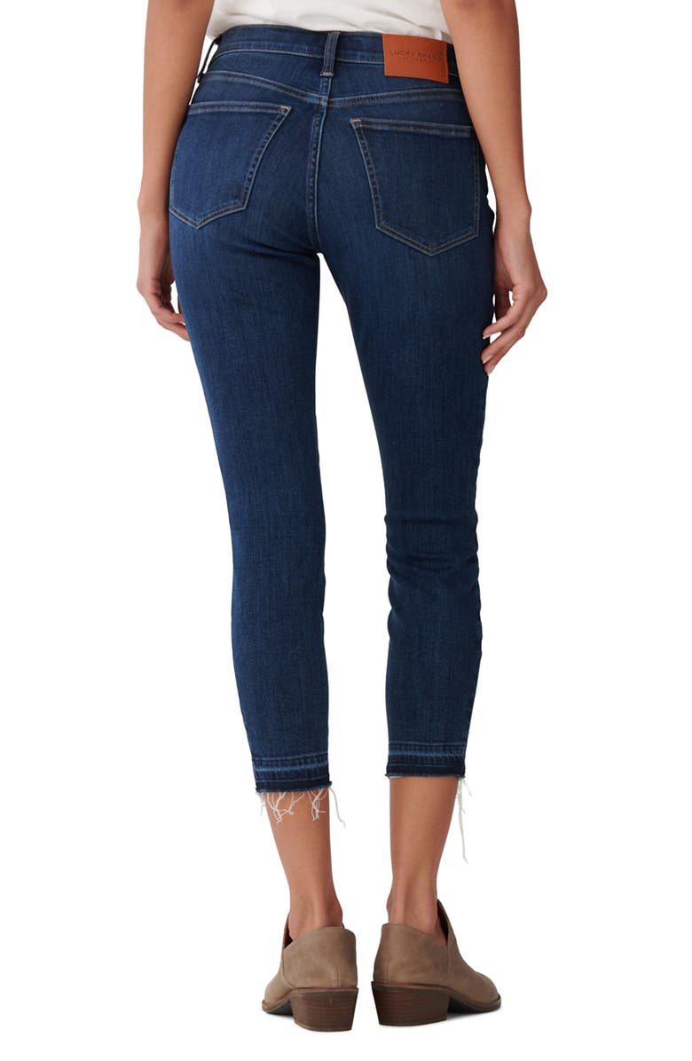 Lucky Brand Bidgette Release Hem Crop Straight Leg Jeans, Alternate, color, Bloom