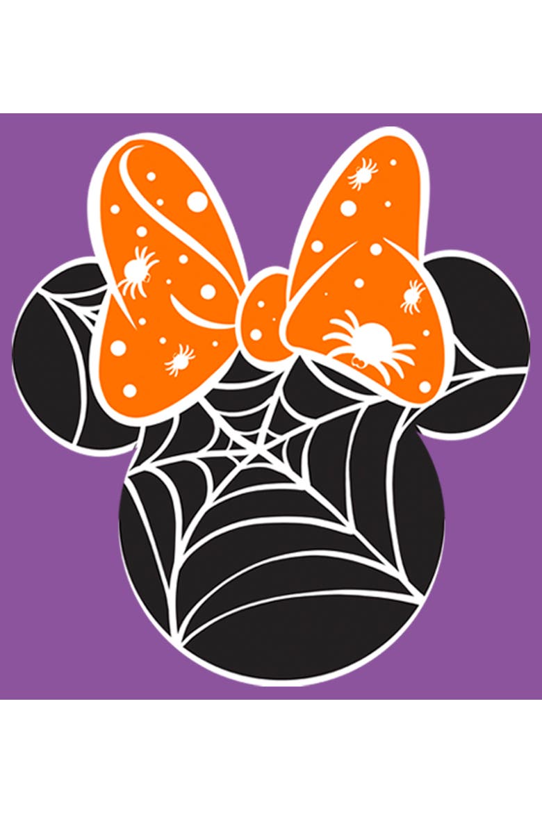 Girl's Mickey & Friends Mickey and Friends Minnie Web Silhouette  Graphic T-Shirt, Alternate, color, Purple Berry