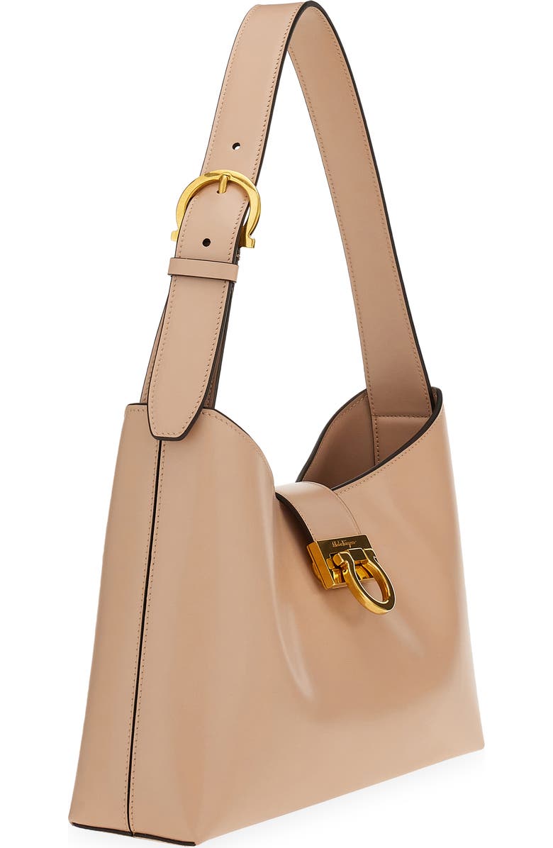 FERRAGAMO Salvatore Ferragamo Trifolio Leather Shoulder Bag, Alternate, color,