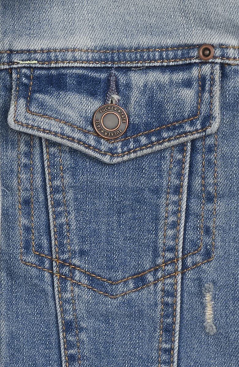 Tucker + Tate Distressed Denim Boyfriend Jacket, Alternate, color,