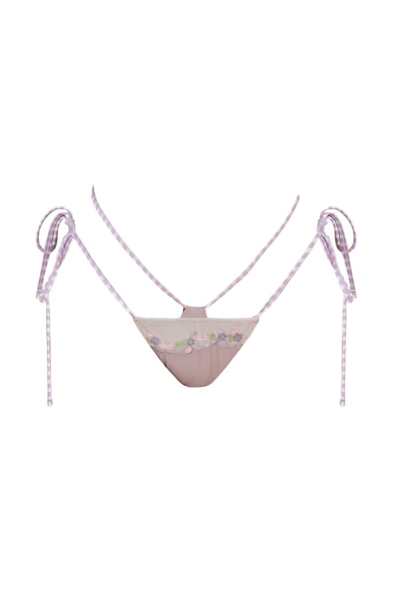 Aster Plaid Bikini Bottom, Main, color, Lavender