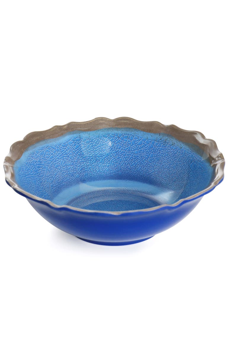 Elama Roma 12 Piece Melamine Dinnerware Set, Alternate, color, Blue