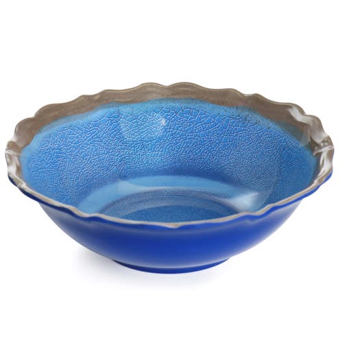 Elama Roma 12 Piece Melamine Dinnerware Set In Blue