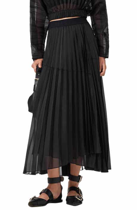 AllSaints Micaela Pleated Maxi Skirt