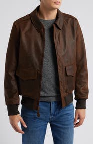 Schott NYC Lightweight Leather Flight Jacket